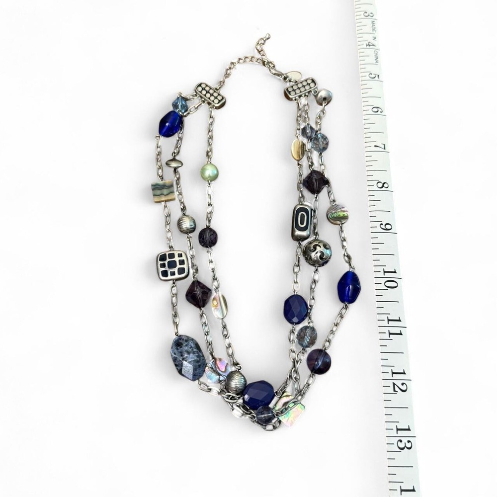 Lia Sophia silver-tone multistrand necklace
